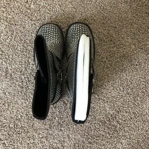 Stylish Black and White Ankle Boots